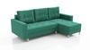 Ecksofa mit Schlaffunktion Vaso flaschen green universal bequemes Ecksofa für ein Wohnzimmer im skandinavischen Stil großes Bettzeugfach