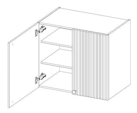 Verdi Eckküchenmöbel-Set 250x280 cm Küchenmöbel beständig gegen Feuchtigkeit Dampf und Beschädigungen Metallgriffe