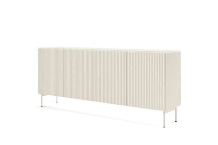 Kommode Muti 195 cm beige moderne Kommode mit einer einfachen Form originelles Design markante Riffelung auf den Fronten und Körper
