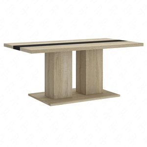 Salem Couchtisch Eiche hell sonoma / schwarz modernes Möbeldesign auslaufsichere Platte