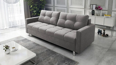 Sofa mit Schlaffunktion Bilbao grau modernes Design und breiter Funktionsstoff mit charakteristischer Schlingenoberfläche
