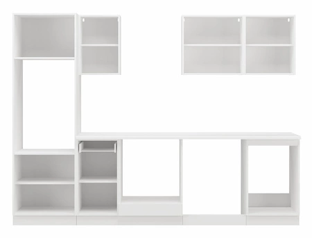 Toni 270 cm weiß / hell Beton Arbeitsplatte Küche Set sieht toll aus in modernen Interieurs