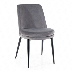 Kayla grau gepolstert Stuhl modern und funktional Esszimmerstuhl mit Metallbeinen