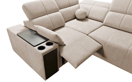 Ecksofa mit Schlaffunktion Tesalia II Lux mint links komfortables Ecksofa mit verschiebbarer Rückenlehne und ausziehbarer Fußstütze