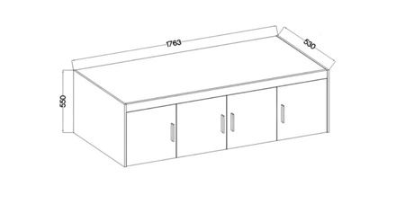 Rene Garderobenerweiterung 176 cm Eiche geölt Funktionsgarderobe erhöht den Stauraum für Schuhe, Kleidung und Accessoires