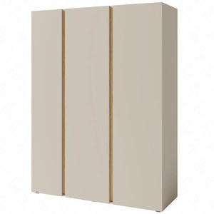 Kleiderschrank Paguro 145 cm sandbeige / geölte Eiche modernes Design ABS-Finish Kleiderschrank für Jugendzimmer