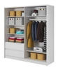 Schiebeschrank Cento 204 cm weiß modernes Design Kleiderschrank ideal für Garderobe Schlafzimmer oder Diele