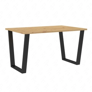 Woburn Tisch 138x90 cm handwerkliche Eiche / schwarz einfache Form von Möbeln mit stilvollen schwarzen Loft-Stil Beine bereichert auslaufsicher Platte