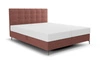 Boxspringbett Irvine 180x200 Ziegelstein stilvolles Bett mit Bettzeugablage komfortables Kopfteil begeistert durch sein elegantes Design