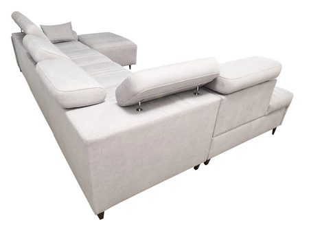 Ecksofa mit Schlaffunktion Castel VI beige rechtsseitig komfortables und elegantes Ecksofa mit zwei Bettkästen