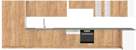 Eck-Küchenschrank Lento 89x89 DN 1F BB dampf-, temperatur- und spritzwasserbeständiger Schrank