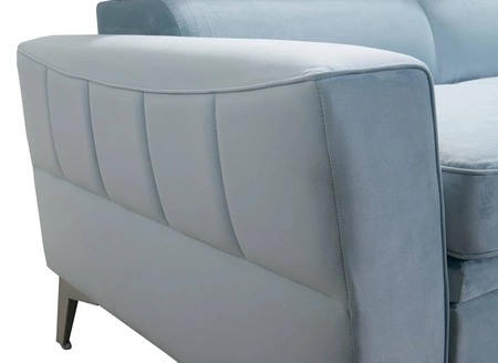 Ecksofa mit Schlaffunktion Rava braun rechts Samt komfortables und funktionelles Ecksofa mit verstellbaren Kopfstützen