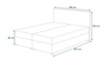 Boxspringbett Casey 160x200 dunkelrot Bett im modernen skandinavischen Stil mit markantem Kopfteil