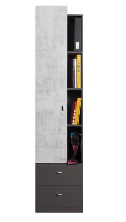 Bücherregal Tablo 45 cm graphit / enigma problemlose Nutzung und Langlebigkeit stilvolle und funktionelle Ergänzung für ein Jugendzimmer