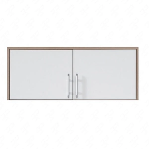 Kleiderschrank Erweiterung Caspe 100 cm helle Eiche sonoma / weiß modernes Design ABS-Finish und Aluminium-Griffe