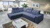 Ecksofa mit Schlaffunktion Luigi VII blau links bequemes Ecksofa in modernem Design