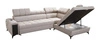 Ecksofa mit Schlaffunktion Bolmso VII beige rechte Ecke sehr elegantes Ecksofa für das Wohnzimmer mit einer Schublade und einem Behälter für Bettzeug