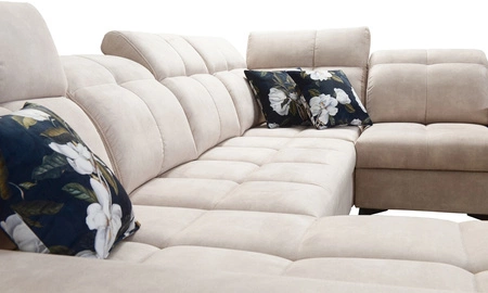 Ecksofa mit Schlaffunktion Buffalo X gelb links funktionelles und bequemes Ecksofa für ein Zimmer mit Bettzeugcontainern