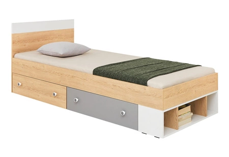 Pixel Möbelset Biskuit Eiche / Weiß / Grau ideal für ein Jugend- oder Kinderzimmer im trendigen Stil