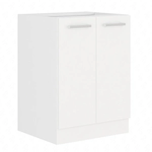 EkoWhite 60 D 2F BB Küchenhochschrank mit Regal, dampf-, hitze- und spritzwasserbeständig