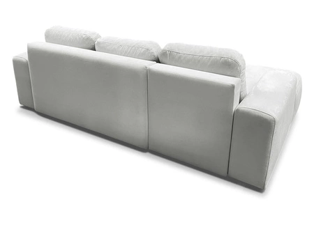 Ecksofa mit Schlaffunktion Bovec blau linksseitig stilvolles Ecksofa mit ergonomischer Form hydrophobem Stoff
