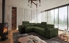Ecksofa mit Schlaffunktion Tesalia II grün links bequemes Ecksofa für Wohnzimmer mit verschiebbarer Rückenlehne Bettzeugcontainer