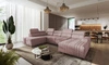 Ecksofa mit Schlaffunktion Castel VI rosa rechts komfortables und elegantes Ecksofa mit zwei Bettkästen