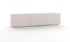 RTV Schrank Colder 150 cm beige mit Möglichkeit der Aufhängung stilvolle geriffelte Front elegante Form der Möbel im modernen Stil