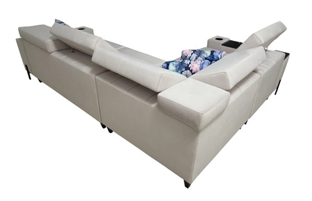 Ecksofa mit Schlaffunktion Belvi II schwarz links elegantes und ergonomisches Ecksofa für das Wohnzimmer praktischer Stauraum an der Seite