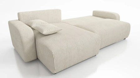 Ecksofa mit Schlaffunktion Fiesta XL grau Esche universal in Konfiguration Ecksofa mit Bettkasten Webstoff