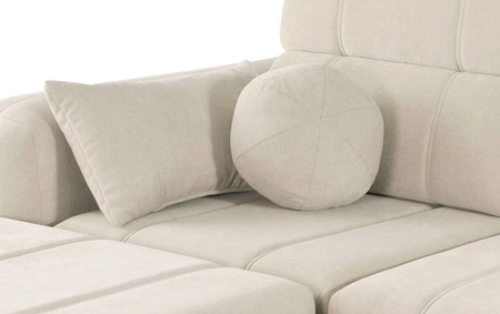 Ecksofa mit Schlaffunktion Cetara III braun links Ergonomisches Ecksofa mit verschiebbarer Rückenlehne und verstellbaren Kopfstützen