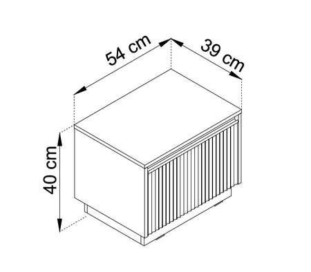 Imperial Nachttisch mit Schublade weiß mit Hängeoption modischer Schlafzimmerschrank mit eleganter gefräster Front