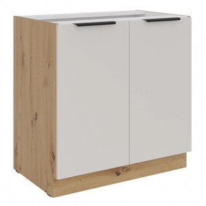 Stehender Küchenschrank mit Regal Soela 80 D 2F BB feuchtigkeits- und beschädigungsbeständige Metallkantengriffe