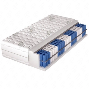 Taschenmatratze Superking Aloe 120x200 cm 7 Härtezonen hypoallergen jede Feder ist in einer separaten Stofftasche untergebracht