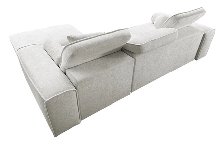 Ecksofa mit Schlaffunktion Viano patina rechte Seite stilvolles Ecksofa mit interessanter Form verstellbare Kopfstützen Zierkissen