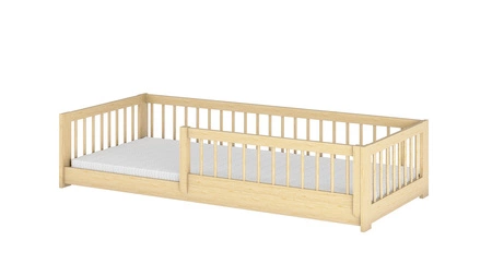 Holzbett Alova 70x140 cm Kiefer stabile Konstruktion sorgt für Sicherheit Bett aus massivem Kiefernholz