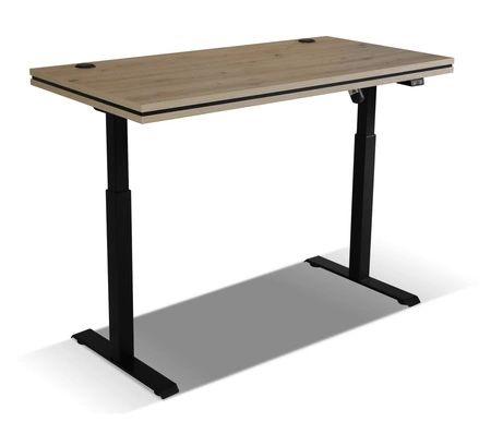 Höhenverstellbarer Schreibtisch Makana Eiche handwerklich vielseitiges und funktionelles Möbelstück mit einer 56 mm Platte für das Büro oder Jugendzimmer