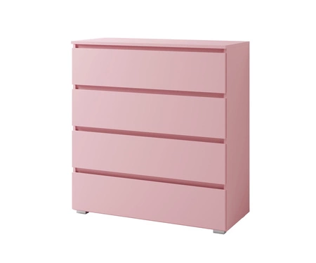 Kommode Simple 92 cm puderrosa Funktionsmöbel für Mädchenzimmer einfaches Design 