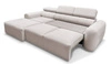 Ecksofa mit Schlaffunktion Cantare grau Esche links funktionelles und bequemes Ecksofa mit modernem Design Plüschstoff
