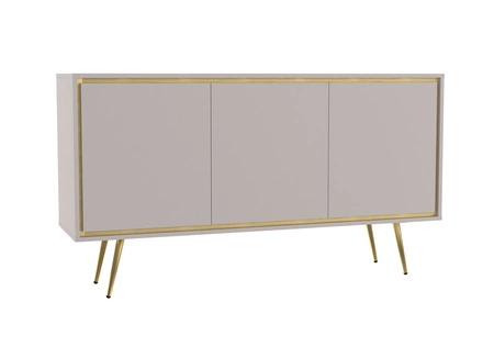 Nevea 150 cm beige elegante Kommode für das Wohnzimmer mit einem subtilen und interessanten Design push to open Türsystem