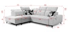 Ecksofa mit Schlaffunktion Buffalo VII beige linke Seite stilvolles Ecksofa mit Bettzeugcontainern Velourstoff