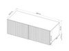 RTV Schrank Colder 100 cm weiß mit Möglichkeit der Aufhängung stilvolle geriffelte Front elegante Form der Möbel im modernen Stil