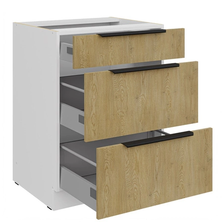 Küchenmöbel Set Cremona 180 cm elegante Küchenschränke in dezenten und natürlichen Farben ideales Set für eine kleine Küche