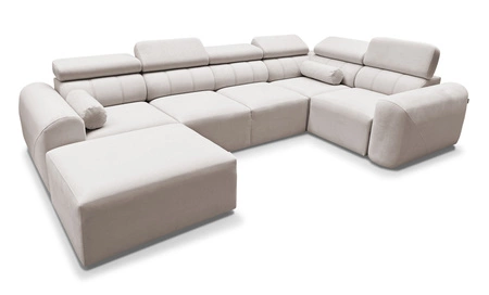 Ecksofa mit Schlaffunktion Cantare IV ziegelrot links Sorgfältig verarbeitetes Ecksofa für das Wohnzimmer bietet Komfort und Bequemlichkeit