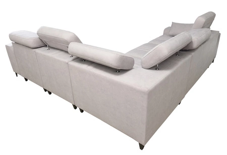 Ecksofa mit Schlaffunktion Castel III Lux rosa rechte Ecke äußerst bequemes Ecksofa für das Wohnzimmer mit ausziehbarer Fußstütze