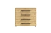 Kommode Maxione 99 cm Eiche handwerklich minimalistisches Design klassische Form ideale Kommode für Wohnzimmer oder Wohnbereich
