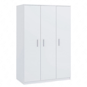 Kleiderschrank Rico 135 cm weiß Funktionsmöbel klassische Form idealer Kleiderschrank für Schlafzimmer oder Diele