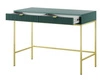 Konsolentisch Lovro pastellgrün mit Schubladen ein stilvolles und funktionelles Möbelstück für den Flur, das Wohnzimmer oder das Büro, goldfarbener Rahmen
