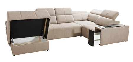 Ecksofa mit Schlaffunktion Tesalia IV Lux mint links stilvolles Ecksofa mit ausziehbarem Fußteil und Schiebefunktion der Rückenlehne