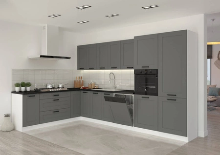 Avola Eck-Küchenmöbel-Set 210x350 cm ideal für klassische und moderne Innenräume